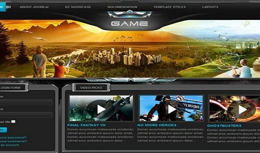 Gamer Joomla 3.0 Template