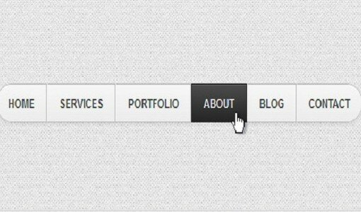 HTML5 CSS3 Gray Navigation Menu