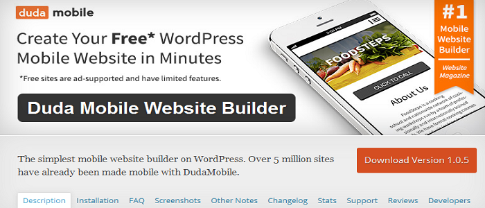Duda Mobile Website